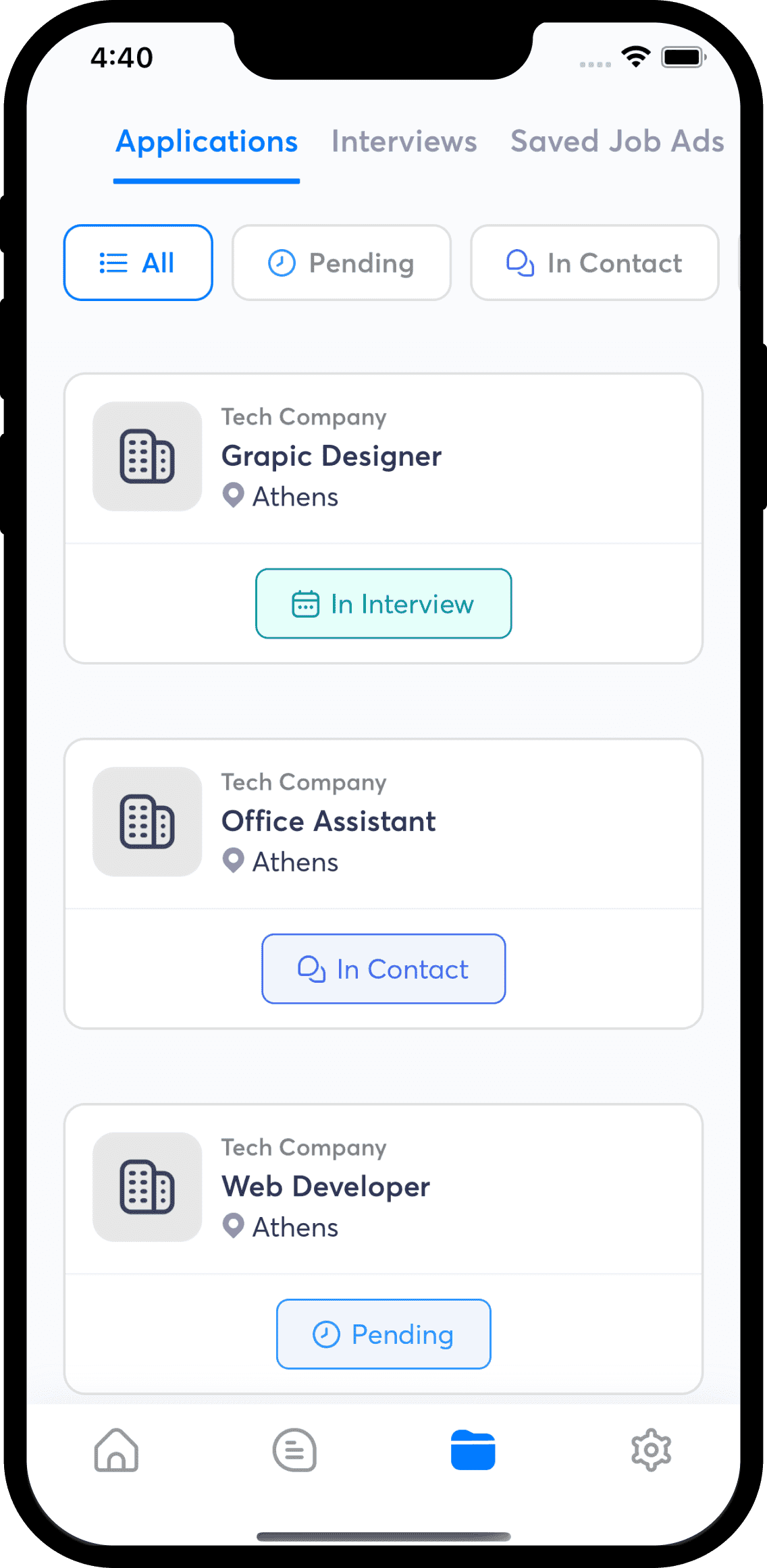 application status